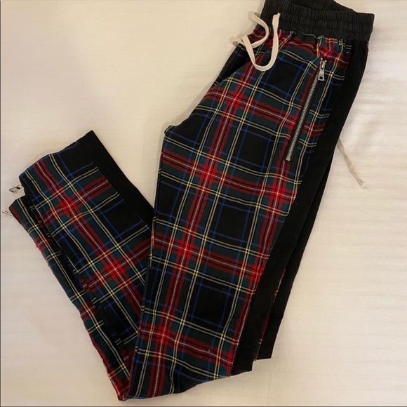 Plaid zipper sweatpants - Picture 3 of 10